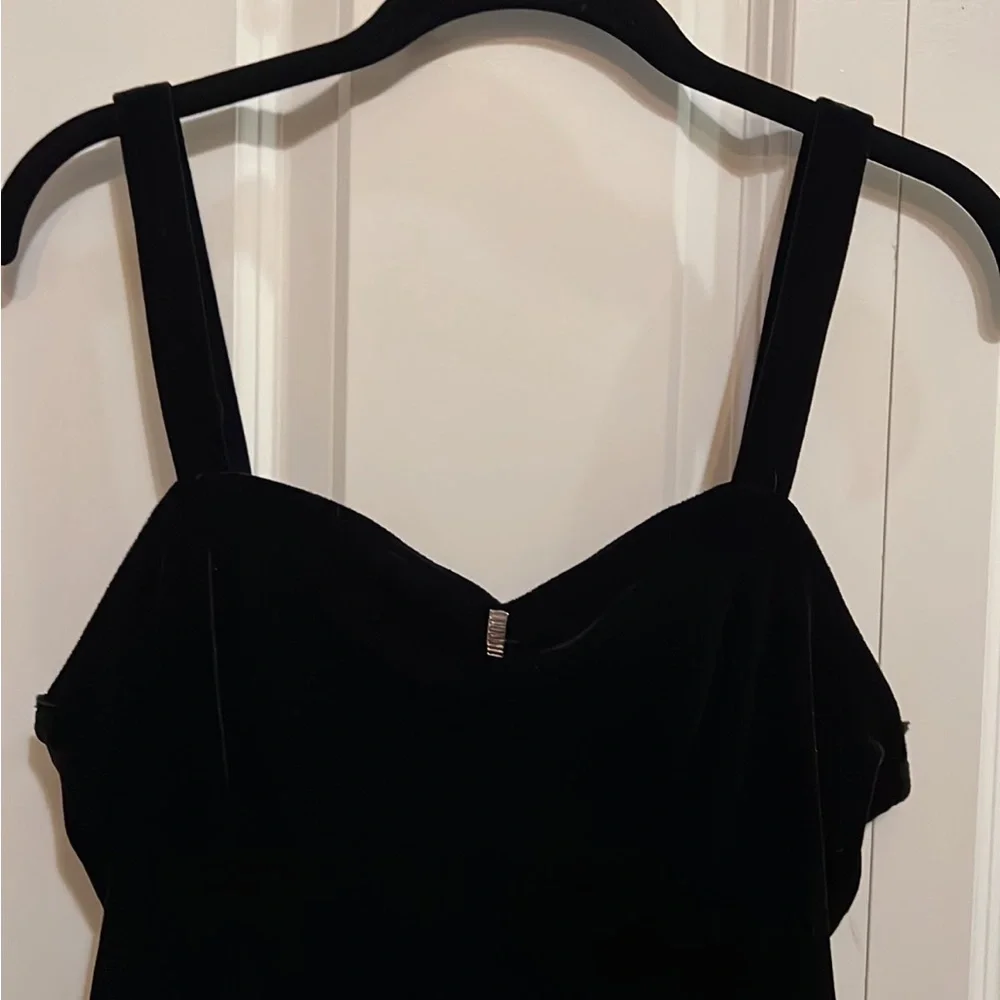 onyx nite by wendye chaitin velour dress size 10 - Picture 2 of 4